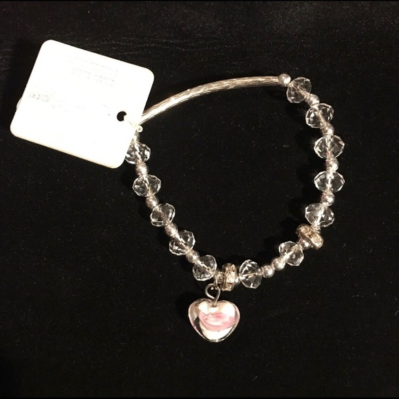 Custom Made Heart Charm Bracelet - Picture 1 of 3
